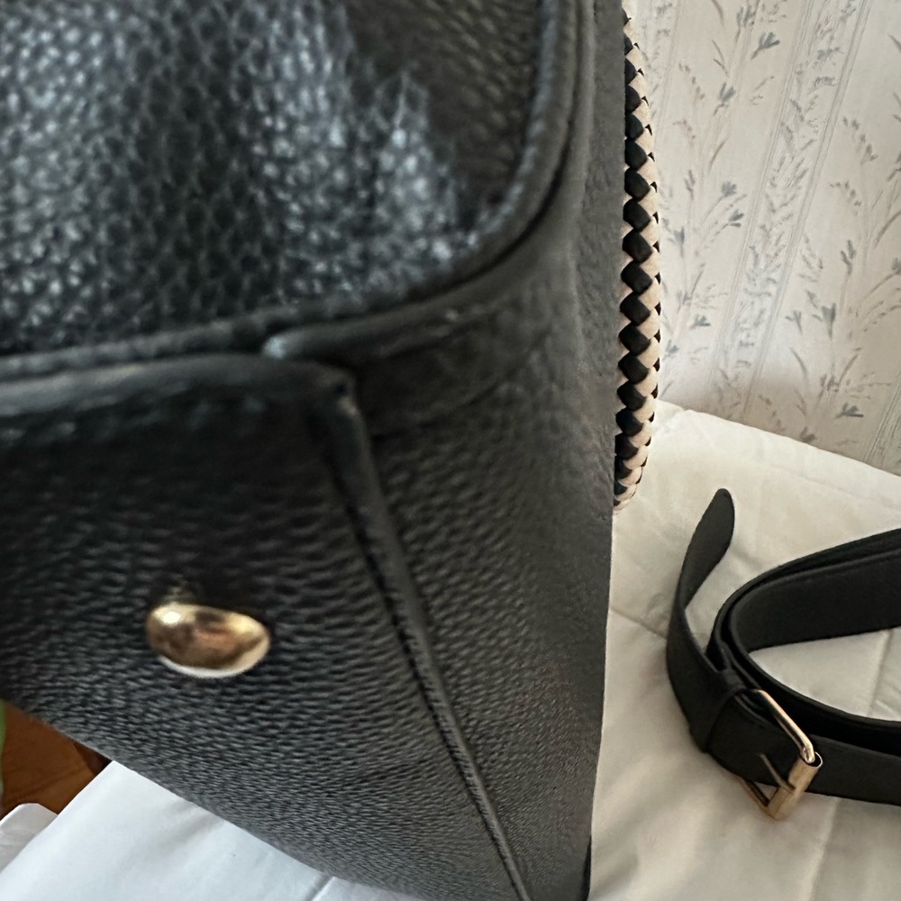 Bebe Black Tote with Gold Accents - Picture 12 of 15